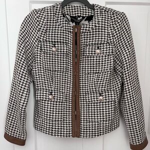 NWT White House Black Market (WHBM) Stylist Houndstooth Jacket - Size 6